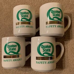 4 Quaker State Safety Award Mugs